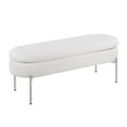 thumbnail image 1 of Lumisource Chloe Contemporary Storage Bench With Chrome Finish BC-CHLOE STOR W, 1 of 7