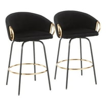LumiSource Claire 26.25 in. Contemporary/Glam Counter Stool - Set of 2
