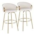thumbnail image 1 of LumiSource Claire 30" Fixed-Height Barstool - Set of 2, 1 of 10