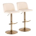 thumbnail image 1 of Toriano Adjustable Bar Stool, Gold Bar Stools, Bar Chairs, Swivel Bar Stools, Bar Stools Set of 2, 1 of 6