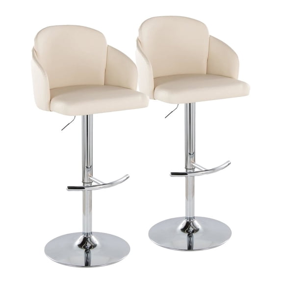 LumiSource Dahlia Adjustable Barstool - Set of 2