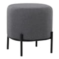 thumbnail image 1 of Lumisource Daniella Foot Stool With Black Metal Finish OT-DNLAFS BKGY, 1 of 7