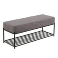 thumbnail image 1 of LumiSource Daniella Shelf Bench, 17-1/2"H x 44"W x 16"D, Charcoal/Black, 1 of 7