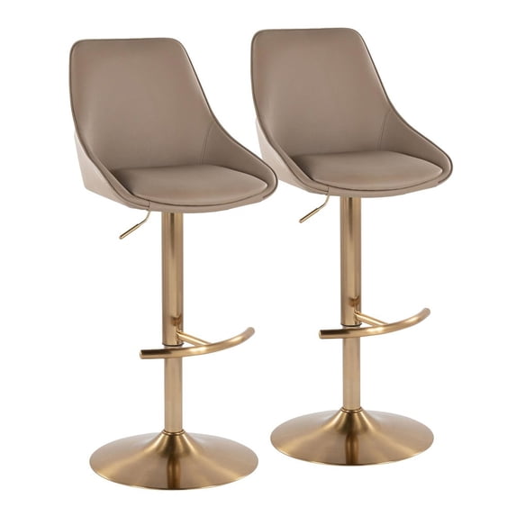 LumiSource Diana Adjustable Barstool - Set of 2