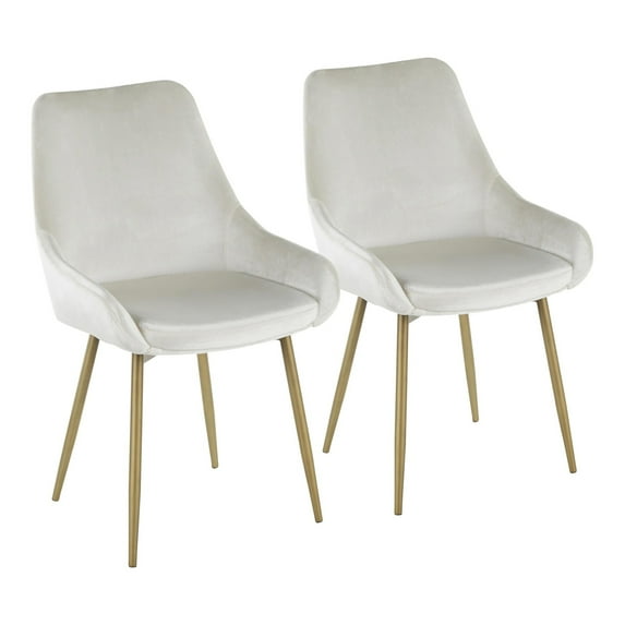 LumiSource Diana Solid Back Dining Side Chair - Set of 2