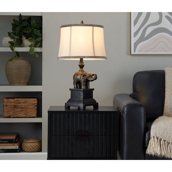 LumiSource Elephant 27" Polyresin Table Lamp - Set of 2