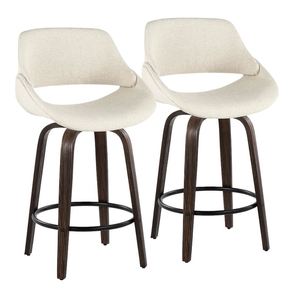 LumiSource Fabrico 26" Fixed-Height Counter Stool - Set of 2