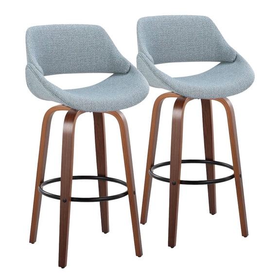 LumiSource Fabrico 30" Fixed-Height Barstool - Set of 2