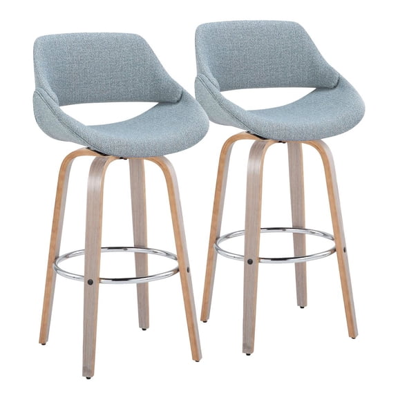 LumiSource Fabrico 30" Fixed-Height Barstool - Set of 2