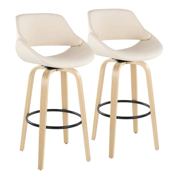 LumiSource Fabrico 30" Fixed-Height Barstool - Set of 2