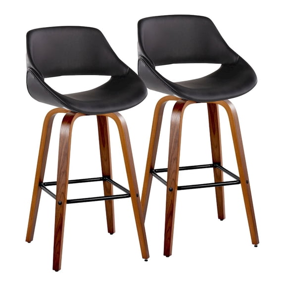 LumiSource Fabrico 30" Fixed-Height Barstool - Set of 2