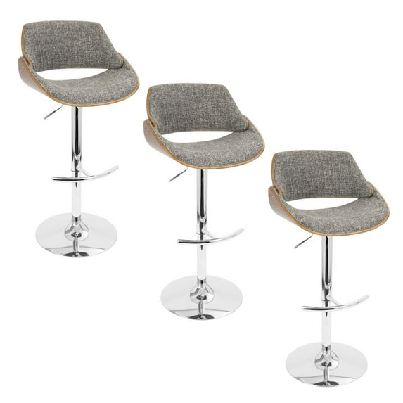 LumiSource Fabrizzi Adjustable Barstool - Set of 3