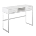 thumbnail image 1 of LumiSource White Metal, White Wood Franklin Console Table, 1 of 12