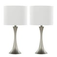 thumbnail image 1 of 24.25" Frosted Silver Table Lamp Set, 1 of 8