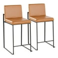 thumbnail image 1 of LumiSource Fuji High Back 26" Fixed-Height Barstool - Set of 2, 1 of 6