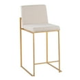 thumbnail image 1 of LumiSource Fuji High Back 26" Fixed-Height Counter Stool - Set of 3, 1 of 6