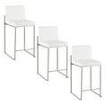 thumbnail image 1 of LumiSource Fuji High Back 26" Fixed-Height Counter Stool - Set of 3, 1 of 6