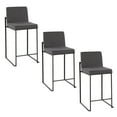 thumbnail image 1 of LumiSource Fuji High Back 26" Fixed-Height Counter Stool - Set of 3, 1 of 6