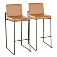 thumbnail image 1 of LumiSource Fuji High Back 30" Fixed-Height Barstool - Set of 2, 1 of 6