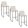 thumbnail image 1 of LumiSource Fuji High Back 30" Fixed-Height Barstool - Set of 3, 1 of 5