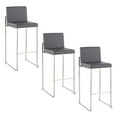 thumbnail image 1 of LumiSource Fuji High Back 30" Fixed-Height Barstool - Set of 3, 1 of 6