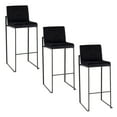 thumbnail image 1 of LumiSource Fuji High Back 30" Fixed-Height Barstool - Set of 3, 1 of 6