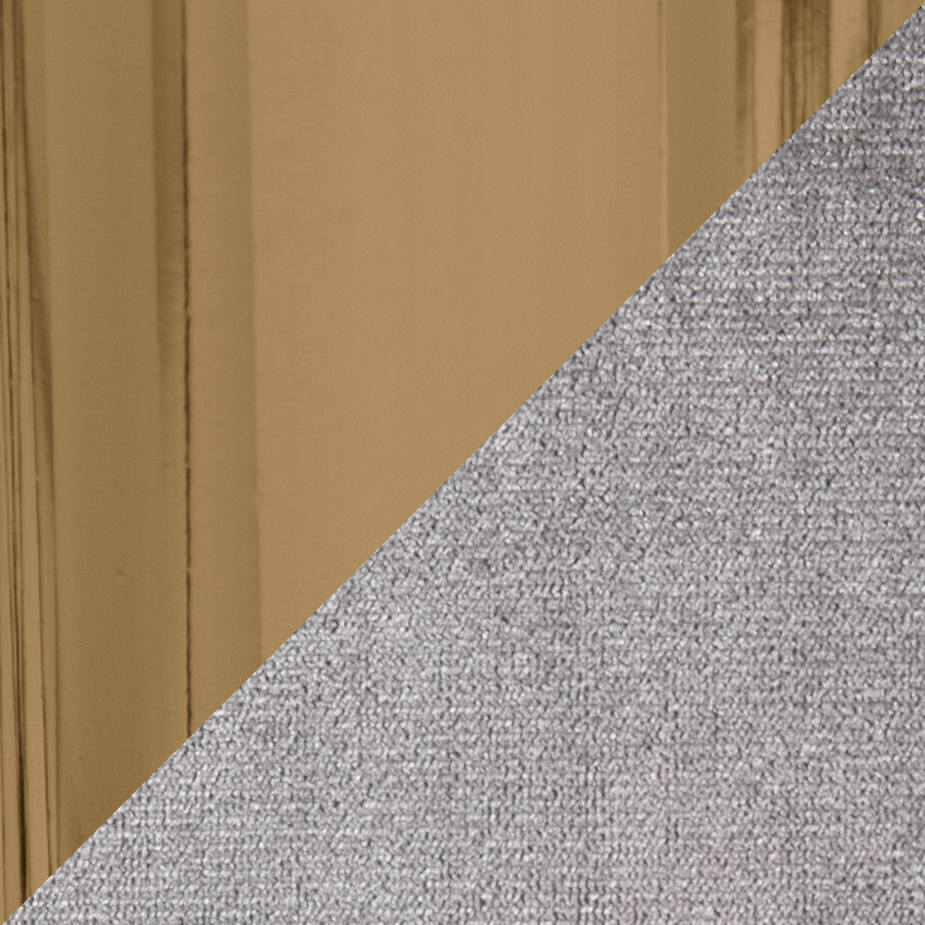 Set of 2 Gray Velvet Upholstered Dining Chairs with Gold Tapered Legs
