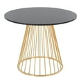 thumbnail image 1 of Canary Cosmo Gold Dining Table, Dining Height Table, Small Dining Table for 4, Round Dinette Table, Gold Kitchen Table (Black MDF), 1 of 5