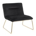 thumbnail image 1 of Casper Contemporary Accent Chair in Gold Metal and Black Velvet by LumiSource, 1 of 11