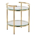 thumbnail image 1 of Lumisource Rhonda Contemporary/Glam Side Table in Gold Metal and Clear Glass, 1 of 7
