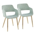 thumbnail image 1 of Margarite Chair, Upholstered Dining Chairs, Mid-Century Modern Dining Chair, Kitchen Chairs for Dining Table, Dining Chairs Set of 2 (Light Green Fabric), 1 of 6