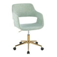 thumbnail image 1 of Margarite Task Chair, Home Office Chair with Wheels, Black Office Chair, Computer Chair, Home Office Desk Chair Comfy, Contemporary Desk Chair (Light Green Fabric), 1 of 6