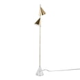 thumbnail image 1 of LumiSource Gold Metal, White Faux Marble Cone 65" Metal Floor Lamp, 1 of 4