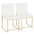 thumbnail image 1 of LumiSource Gold Metal, White Velvet High Back Fuji Dining Chair - Set of 2, 1 of 12