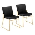 thumbnail image 1 of LumiSource Gold Steel, Black Velvet Dutchess Dining Chair - Set of 2, 1 of 5