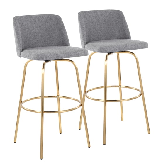 Toriano 30" Fixed-Height Bar Stool, Bar Chairs, Swivel Bar Stools, Bar Stools Set of 2