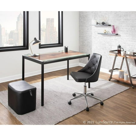 LumiSource - Marche Chrome Office Chair - Gray