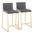 thumbnail image 1 of LumiSource Grey Mason Mara 26" Fixed-Height Counter Stool - Set of 2, 1 of 10