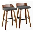 thumbnail image 1 of LumiSource Grey Maya 30" Fixed-Height Barstool - Set of 2, 1 of 6