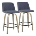 thumbnail image 1 of Toriano Counter Stools for Kitchen Counter, Counter Height Chairs, Bar Stools Set of 2, Counter Height Chairs, Bar Stools For Kitchen Island (Blue Fabric), 1 of 6