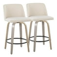thumbnail image 1 of LumiSource Grey Toriano 26" Fixed Height Counter Stool - Set of 2, 1 of 3