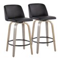 thumbnail image 1 of Toriano Counter Stools for Kitchen Counter, Counter Height Chairs, Bar Stools Set of 2, Counter Height Chairs, Bar Stools For Kitchen Island (Black Faux Leather), 1 of 6