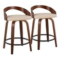 thumbnail image 1 of Grotto Counter Stools for Kitchen Counter in Faux Leather, Counter Height Chairs, Bar Stools Set of 2, Counter Height Chairs, Bar Stools For Kitchen Island, 1 of 6
