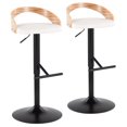 thumbnail image 1 of Grotto Adjustable Bar Stool, Black Bar Stools, Bar Chairs, Swivel Bar Stools, Bar Stools Set of 2, 1 of 8