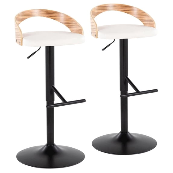 Grotto Adjustable Bar Stool, Black Bar Stools, Bar Chairs, Swivel Bar Stools, Bar Stools Set of 2