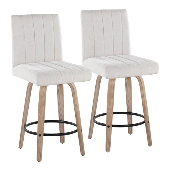 LumiSource Hank 26" Fixed-Height Counter Stool - Set of 2