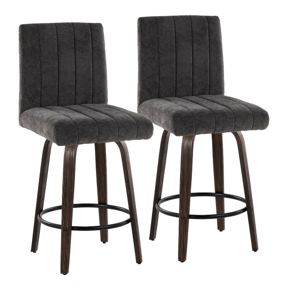 LumiSource Hank 26" Fixed-Height Counter Stool - Set of 2