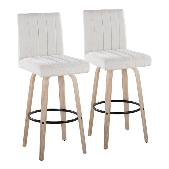LumiSource Hank 30" Fixed-Height Barstool - Set of 2