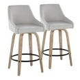 thumbnail image 1 of Hannah 26" Fixed-Height Counter Stool Set of 2 with Backs, Counter Height Chairs, Counter Height Stools Swivel, Swivel Counter Stools For Kitchen Island (Grey Fabric), 1 of 6