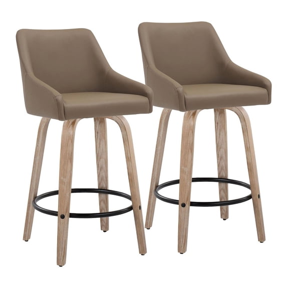 LumiSource Hannah 26" Fixed-Height Counter Stool - Set of 2
